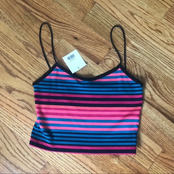 Topshop Tops - Topshop Crop Stripe Tank NWT